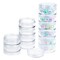 6 Sets 6 Layer Stackable Plastic Containers, 10G/10ML Clear Cosmetic Storage Box Round Organizer Jars for Beads, Buttons, Small Jewelry Findings